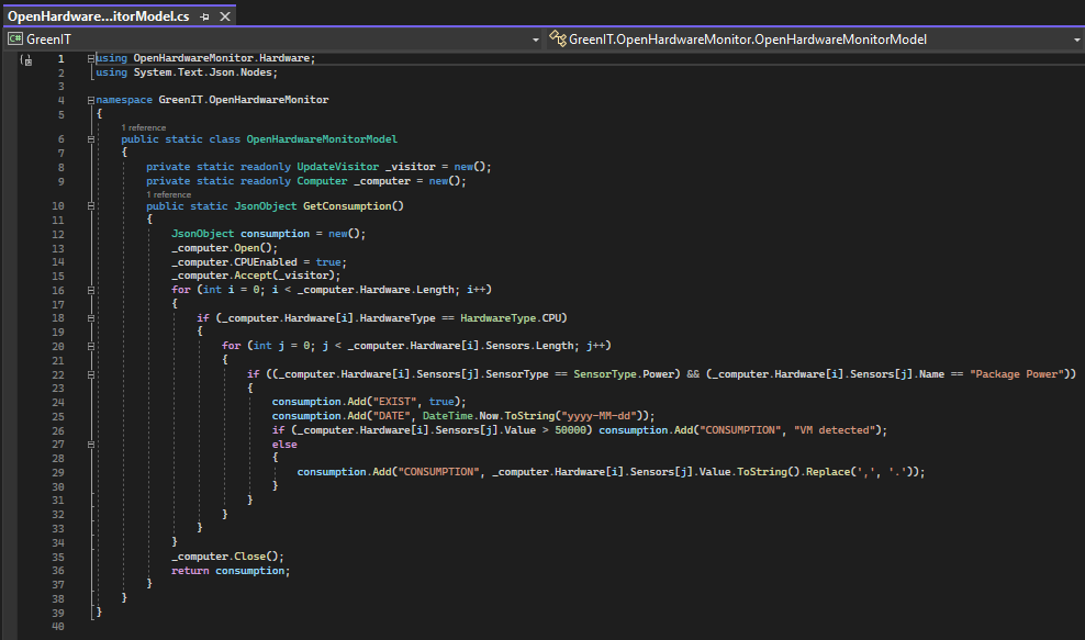 Service OpenHardwareMonitorModel file