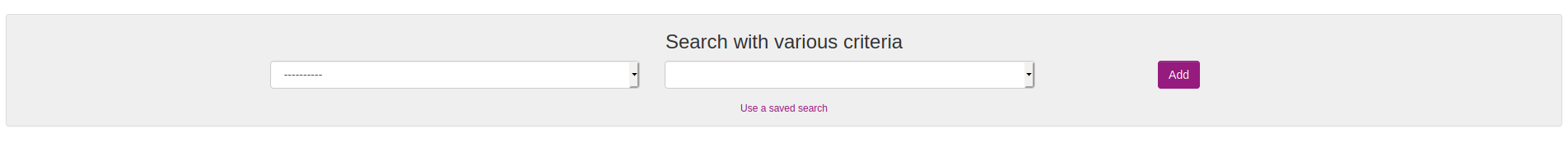 Use a saved search