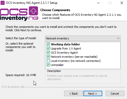 Choose components