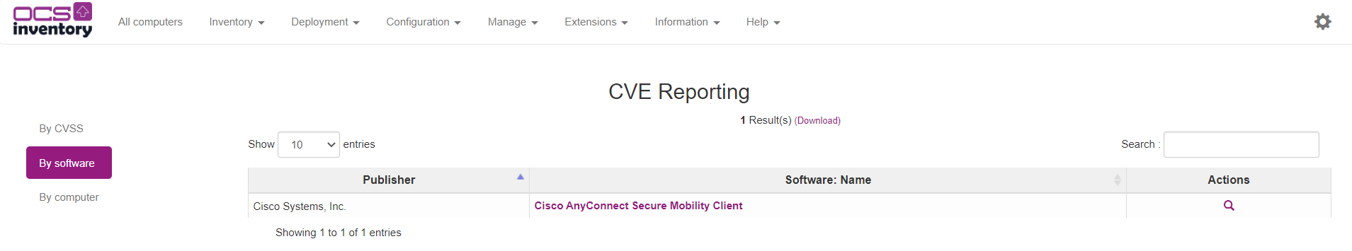 cve-search software