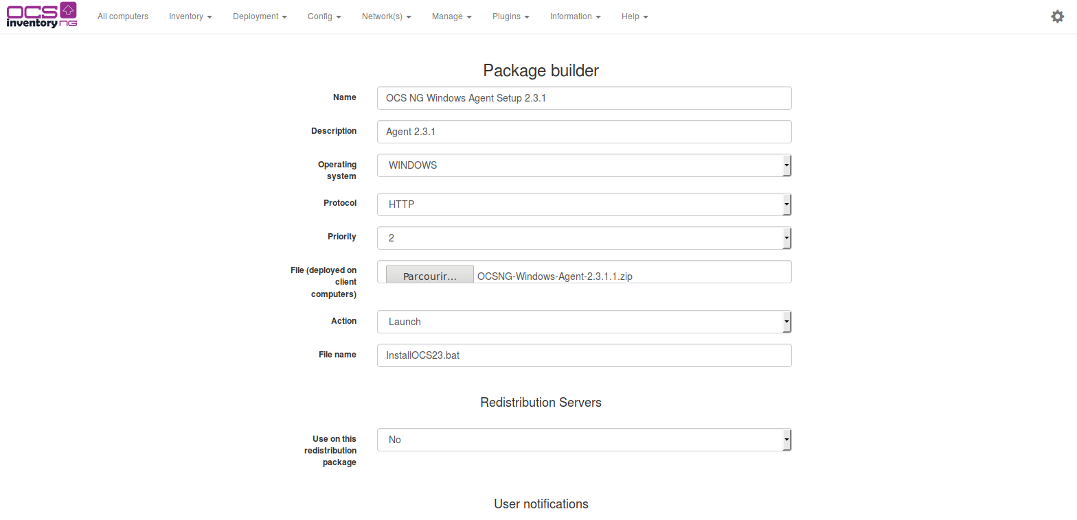 Package builder page launch
