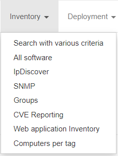cve-search reporting menu